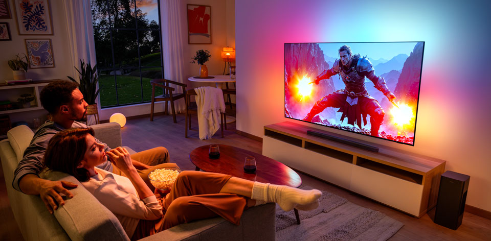 Функція перегляду фільмів на телевізорах Ambilight