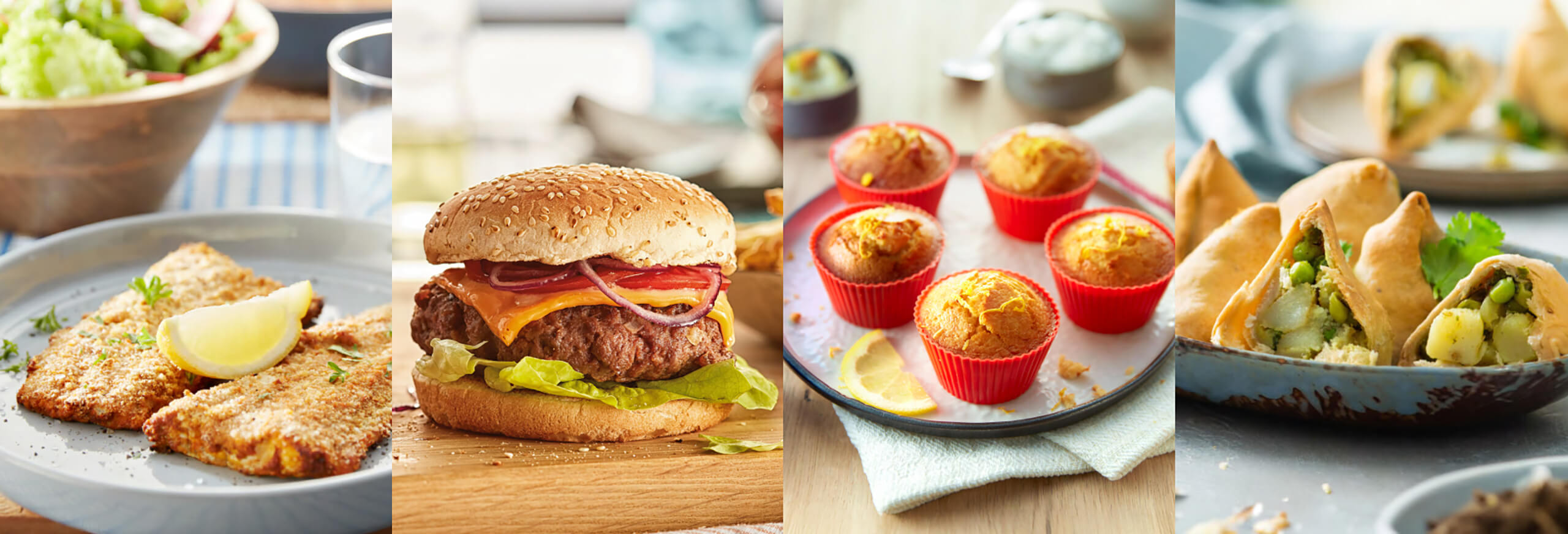 Чотири різні, смачні страви, які приготовано в мультипечі Philips із двома кошиками