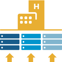 Disparate systems and data icon